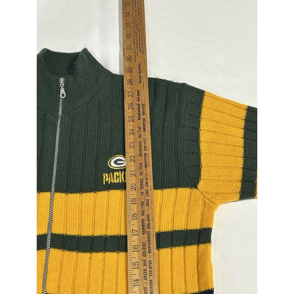 Vintage Green Bay Packers NFL Sweater Full Zip Adult Medium Game Day P2 - Picture 8 of 12